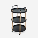Ronde serveerwagen in Scandinavisch design met wielen Biky Plus Aanbod