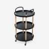 Ronde serveerwagen in Scandinavisch design met wielen Biky Plus Aanbod