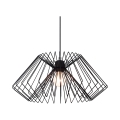 Moderne hanglamp in zwart gevlochten metaal met verstelbare kabel Ø50 Spider Aanbieding
