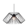 Moderne hanglamp in zwart gevlochten metaal met verstelbare kabel Ø50 Spider Aanbieding