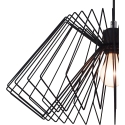Moderne hanglamp in zwart gevlochten metaal met verstelbare kabel Ø50 Spider Aanbod