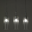Moderne hanglamp met 3 heldere lampen h110 cm Tin Aanbod