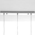 Moderne hanglamp met 3 heldere lampen h110 cm Tin Catalogus