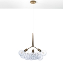 Moderne hanglamp met verstelbare kabel en transparante bollen Anne Aanbod
