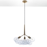 Moderne hanglamp met verstelbare kabel en transparante bollen Anne Aanbod
