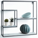 Vierkante metalen wandplank 40x40 met 4 planken Vanity 2 Verkoop