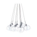 Moderne hanglamp met 10 lampen en transparante bollen Bubbles Aanbieding