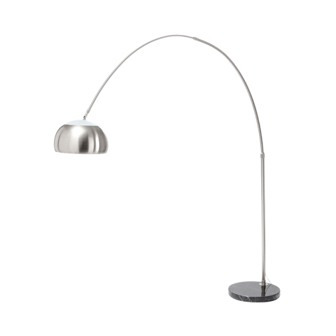Boogvloerlamp van metaal met marmeren basis h220 cm Bow Aanbieding
