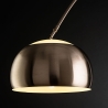Boogvloerlamp van metaal met marmeren basis h220 cm Bow Korting