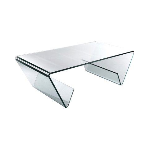 Glazen salontafel 110x55cm met tijdschriftenvak Pyramid Aanbieding