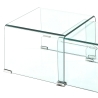 Set van 2 salontafels in transparant glas met gebogen design San Aanbod