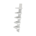 Moderne design wandplank met 5 schappen h155cm Erie White Aanbieding