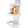 Moderne design wandplank met 5 schappen h155cm Erie White Aanbod