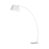 Witte metalen gebogen vloerlamp met marmeren voet h160 cm Moines Aanbieding