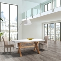 Witte metalen gebogen vloerlamp met marmeren voet h160 cm Moines Verkoop
