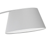 Witte metalen gebogen vloerlamp met marmeren voet h160 cm Moines Aanbod