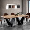 Eettafel 200x100cm modern met geometrische basis, geschikt voor 8 personen Dabliu Verkoop