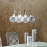Moderne hanglamp met 10 lampen en transparante bollen Bubbles Korting