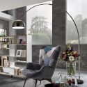 Boogvloerlamp van metaal met marmeren basis h220 cm Bow Verkoop