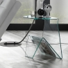 Moderne design salontafel en nachtkastje van gebogen glas Light Verkoop