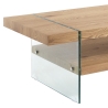 Salontafel van glas en hout met eiken afwerking 120x60cm Amarillo Aanbod
