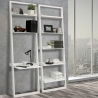 Moderne witte wandkast in ladderstijl met 5 planken h193cm Peoria Verkoop