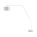 Witte boogvloerlamp van metaal h175 cm Norman Aanbieding