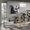 Witte boogvloerlamp van metaal h175 cm Norman Verkoop