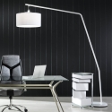 Witte boogvloerlamp van metaal h175 cm Norman Korting