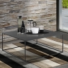 Salontafel van antracietgrijs metaal 80x80cm Omaha bis Verkoop