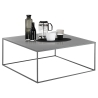 Salontafel van antracietgrijs metaal 80x80cm Omaha bis Aanbod