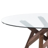 Ronde eettafel keuken Ø137cm met glazen blad 6 zitplaatsen Fort Verkoop