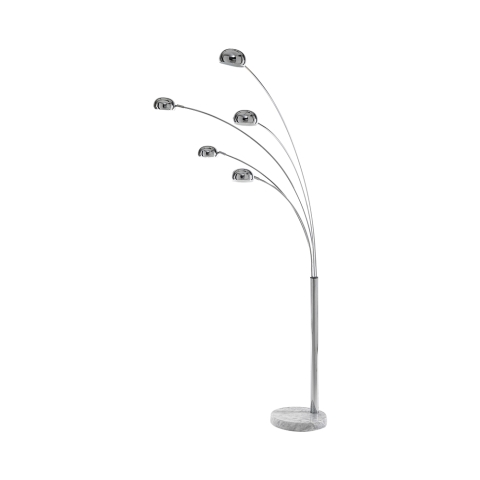 Moderne vloerlamp met 5 verstelbare lampenkappen h216 cm Wellington Aanbieding