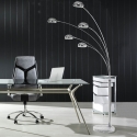 Moderne vloerlamp met 5 verstelbare lampenkappen h216 cm Wellington Verkoop