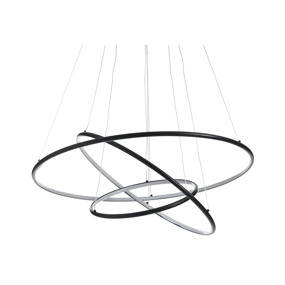 LED Hanglamp met Gevlochten Ringen Ø80 cm Kering Aanbieding