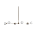 Hanglamp met 6 designlampen van metaal en glas Cardy Aanbieding
