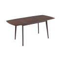 Uitschuifbare eettafel keuken 120-150x75cm in donker noten Cayer Verkoop