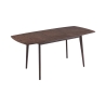 Uitschuifbare eettafel keuken 120-150x75cm in donker noten Cayer Verkoop