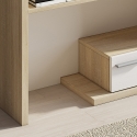 Houten halmeubel met spiegel, 2 lades en planken Most Wood Kortingen