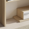Houten halmeubel met spiegel, 2 lades en planken Most Wood Kortingen