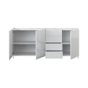 Witte eetkamerkast voor woonkamer met marmerlook Made in Italy Durham Korting