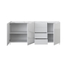 Witte eetkamerkast voor woonkamer met marmerlook Made in Italy Durham Korting