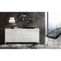 Witte eetkamerkast voor woonkamer met marmerlook Made in Italy Durham Kortingen