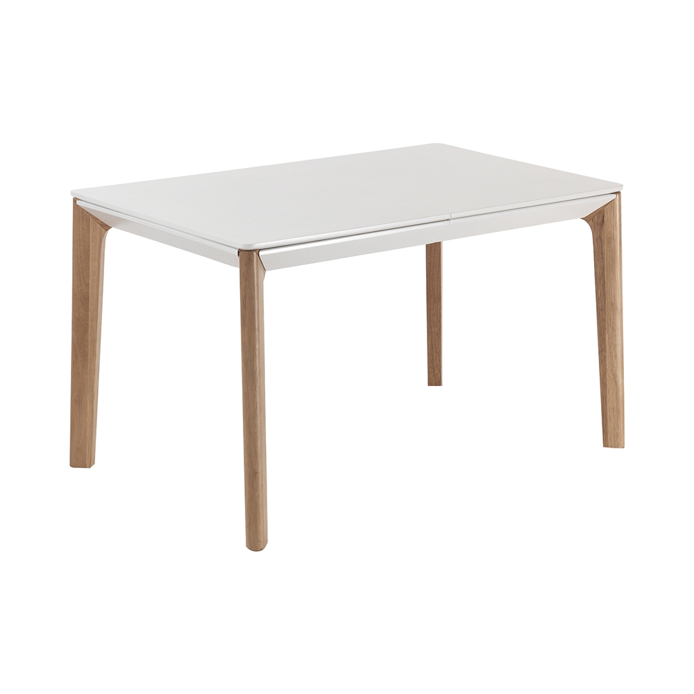 Uitschuifbare moderne eettafel 120-180x80cm wit en hout Komodo Aanbieding Uitschuifbare moderne eettafel 120-180x80cm wit en hout Komodo Aanbieding
