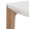 Uitschuifbare moderne eettafel 120-180x80cm wit en hout Komodo Catalogus