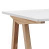 Witte en eiken bureautafel in Scandinavische stijl 120x76x60cm Milton Aanbod