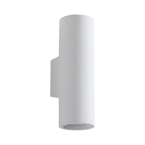 Moderne cilindervormige witte gips wandlamp Tony-B Aanbieding