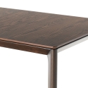 Uitschuifbare eettafel 160-240x90cm in donker walnotenhout Komodo Wood Korting
