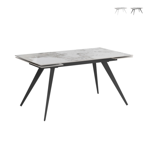 Uitschuifbare eettafel met keramisch blad 140-200x81cm Onice Aanbieding