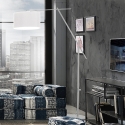 Verstelbare staande lamp wit metaal h210 cm Sayonara White Verkoop